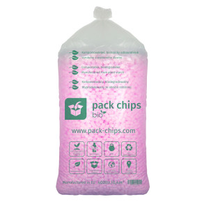Výplňový materiál Pack Chips Bio Růžový 0,4 m3