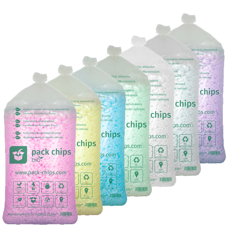 Výplňový materiál Pack Chips Bio Růžový 0,2 m3