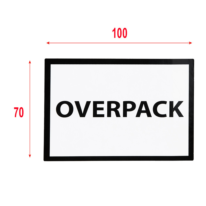 Štítky "Overpack" 100x70 250ks 40mm