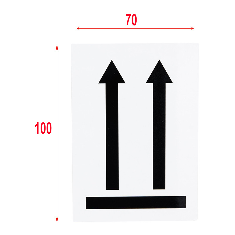 Výstražné štítky Arrow 100x70 250ks Pololesklé