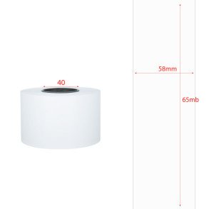 Termální etikety linerless 58 mm x 65 m – dutinka 40 mm