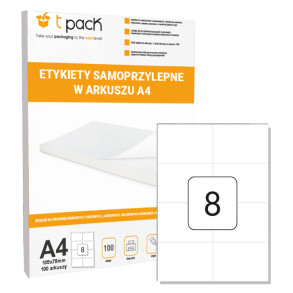 Etikety v archu A4 TNT 105x74mm 800 ks.