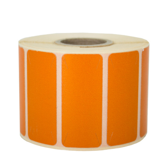 Neprůhledné termální etikety 35x15mm 19mm oranžové