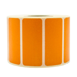 Neprůhledné termální etikety 35x15mm 19mm oranžové