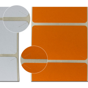 Neprůhledné termální etikety 30x15mm 19mm oranžové