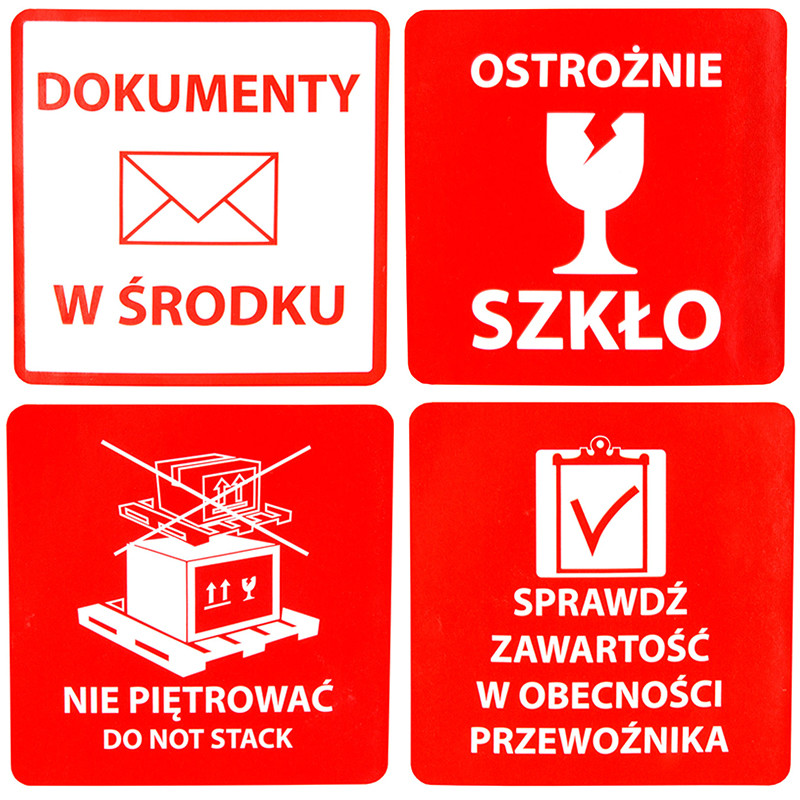 Výstražné štítky Arrow 100x70 250ks Pololesklé