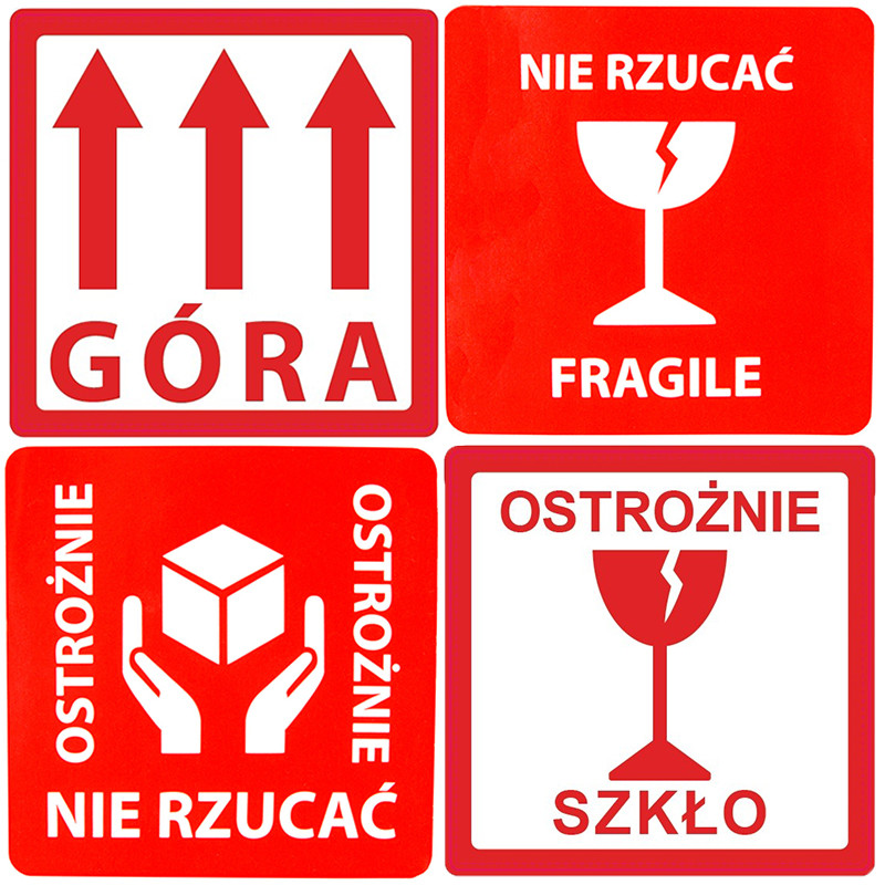 Výstražné štítky Arrow 100x70 250ks Pololesklé