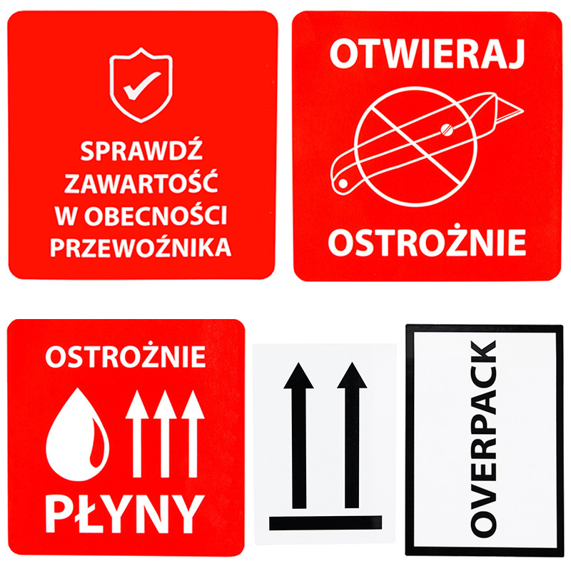 Výstražné štítky Arrow 100x70 250ks Pololesklé