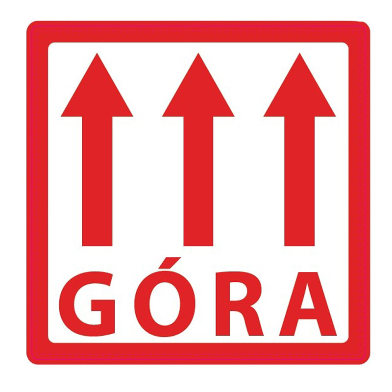 Výstražné etikety  s nápisem "Góra", 100x100mm, 500ks, 40mm