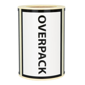 Štítky "Overpack" 100x70 250ks 40mm