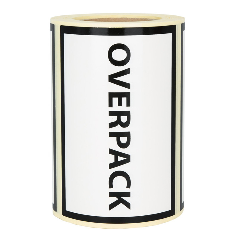 Štítky "Overpack" 100x70 250ks 40mm