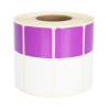 Termoetikety 70x30mm bílé/fialové, návin 1000ks, dutinka kotoučku 40mm