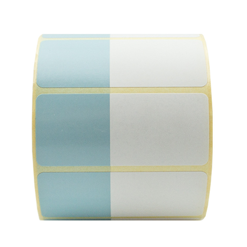 Termoetikety 70x30mm bílá/světle modrá, návin 1000ks, dutinka kotoučku 40mm