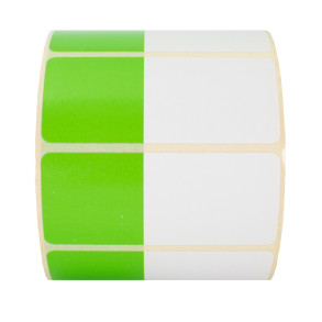 Termoetikety 70x30mm bílé/zelené, návin 1000ks, dutinka kotoučku 40mm