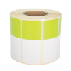 Termoetikety 70x30mm bílá/světle zelená, návin 1000ks, dutinka kotoučku 40mm