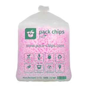 Výplňový materiál Pack Chips Bio Růžový 0,1 m3