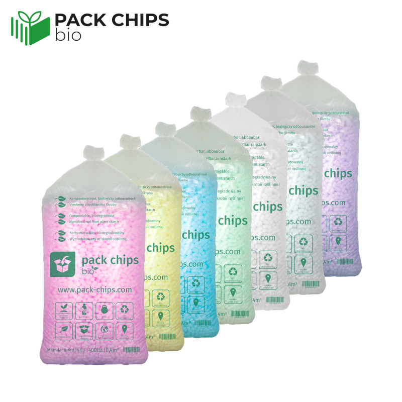 Výplňový materiál Pack Chips Bio Růžový 0,1 m3