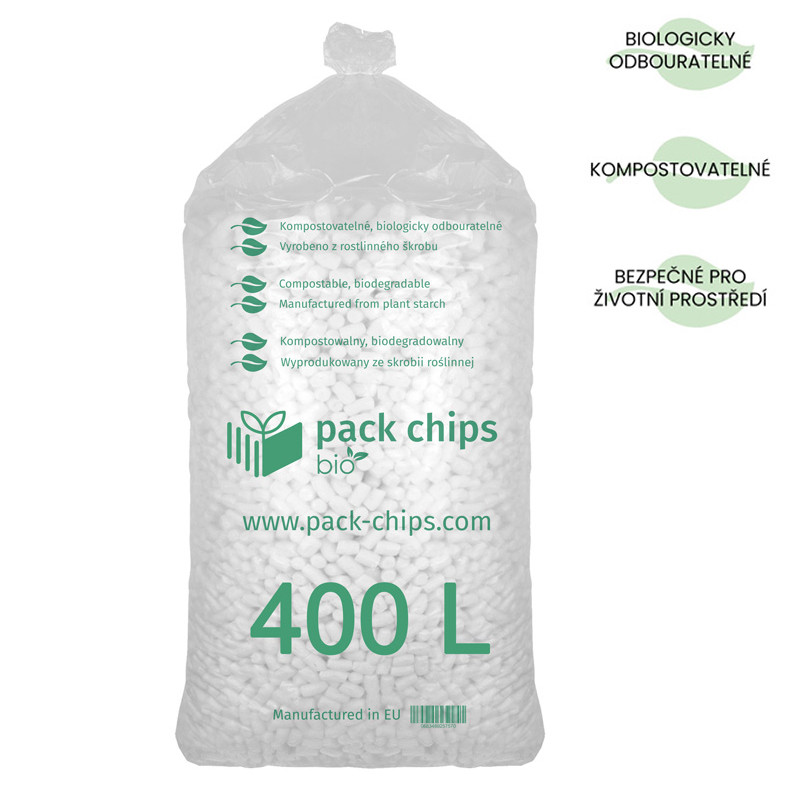 Výplňový materiál Pack Chips Bio Bílý 0,4 m3