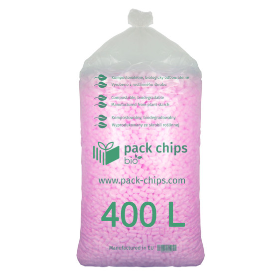 Výplňový materiál Pack Chips Bio Růžový 0,4 m3 Výplňový materiál Pack Chips Bio Růžový 0,4 m3