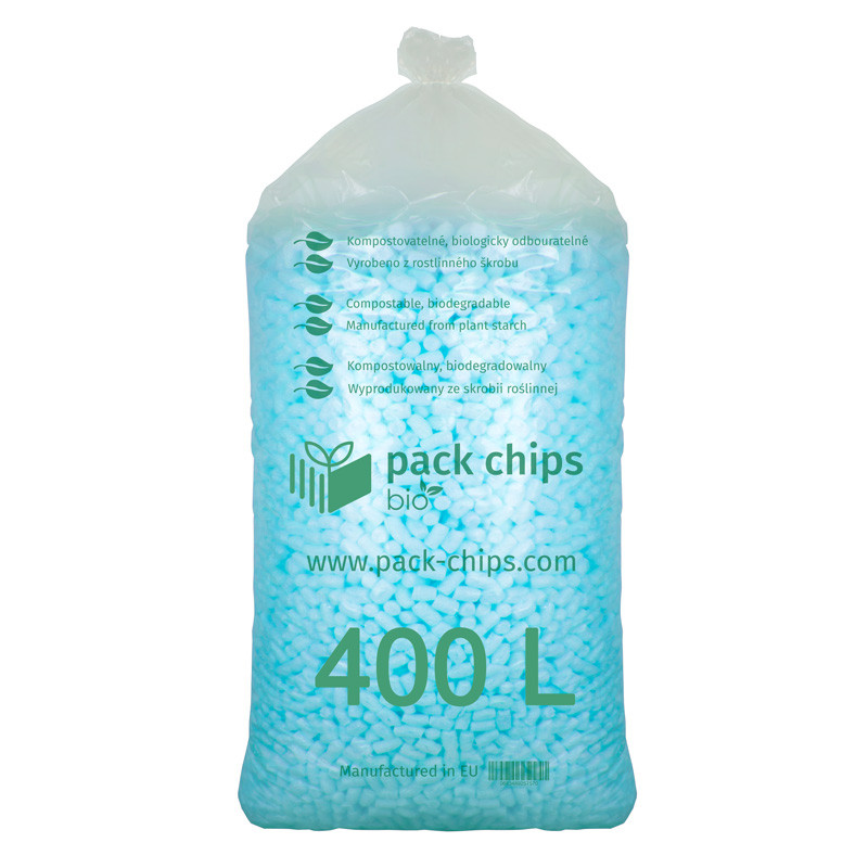 Výplňový materiál Pack Chips Bio Modrá 0,4 m3