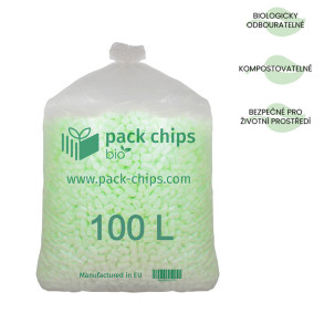 Fixační výplňová tělíska Pack Chips BIO, 100 litrů, zelená