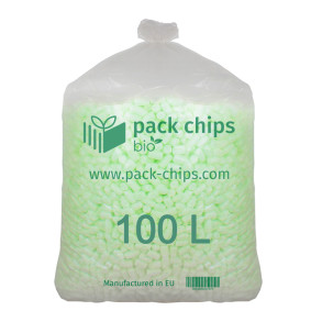 Fixační výplňová tělíska Pack Chips BIO, 100 litrů, zelená