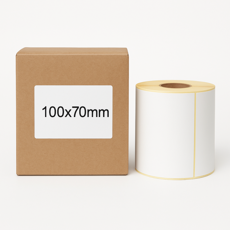Termální etikety 100x70 500ks 40mm žil Bílá