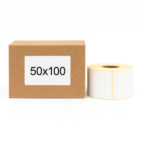 Termoetikety 50x100 mm bilé, návin 500ks, dutinka kotoučku 40mm