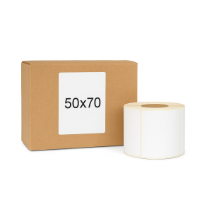 Termální etikety 50x70 1000ks 40mm žil Bílá