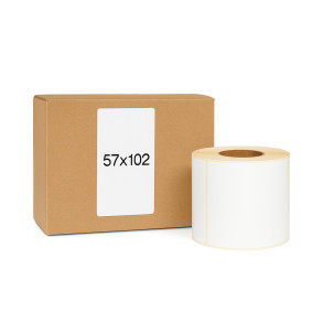 Termoetikety 57x102 mm bilé, návin 700ks, dutinka kotoučku 25mm