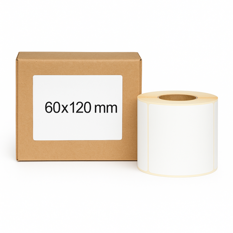 Termální etikety 60x120 500ks 40mm žil Bílá