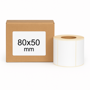 Termoetikety 80x50 mm bilé, návin 1000ks, dutinka kotoučku 40mm