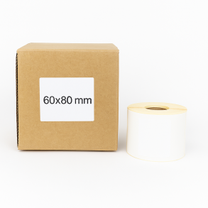 Termální etikety 60x80 1000ks 40mm žil Bílá