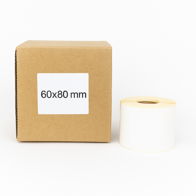 Termální etikety 60x80 1000ks 40mm žil Bílá