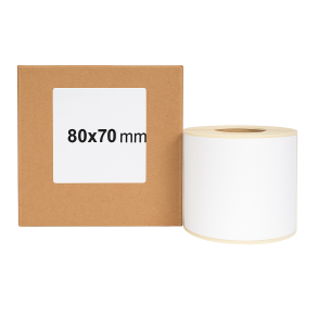Termální etikety 80x70 500ks 40mm žil Bílá