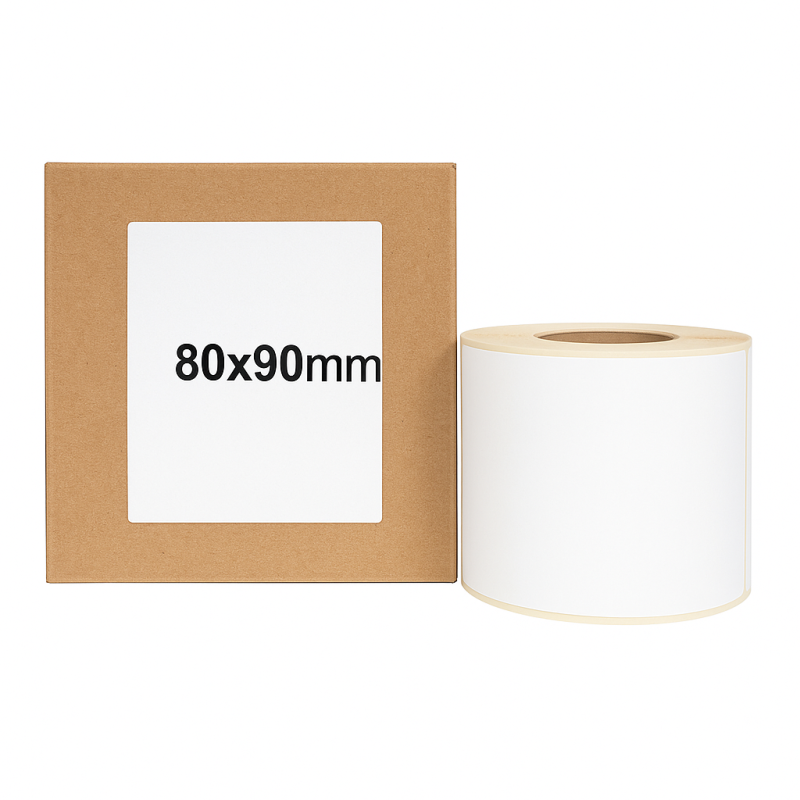 Termální etikety 80x90 500ks 40mm žil Bílá