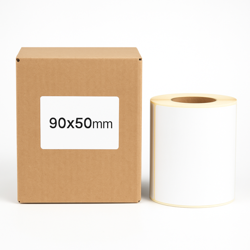 Termální etikety 90x50 1000ks 40mm žil Bílá