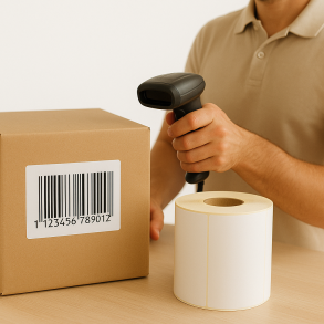 Termotransferové etikety 100x150 500ks 40mm PERFORACE