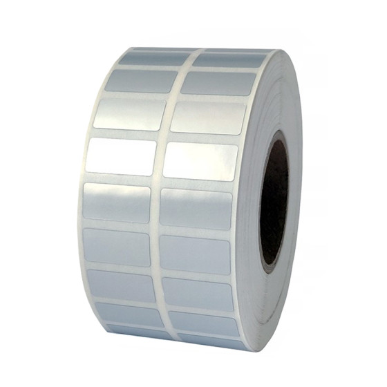 Polyesterové štítky 20 x 10 mm, 1000 kusů, stříbrný lesk