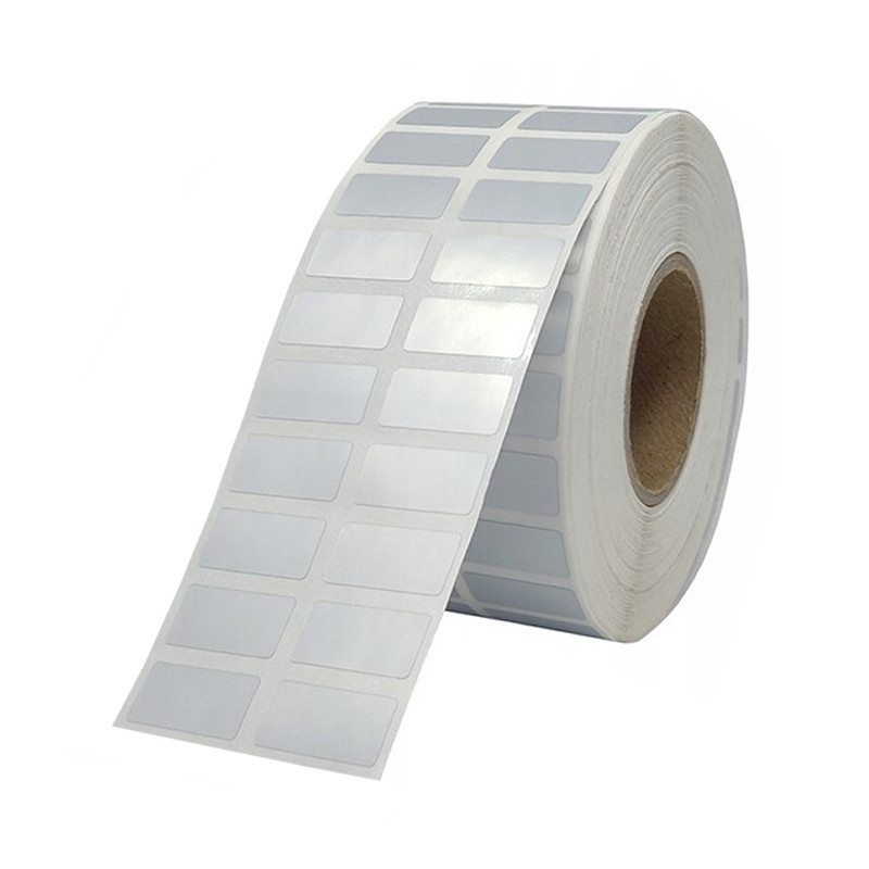 Polyesterové štítky 20 x 10 mm, 1000 kusů, stříbrný lesk