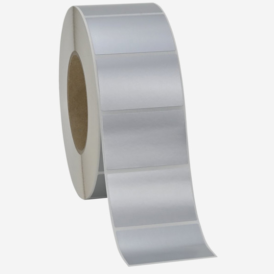 Vinylové termotransferové etikety 50x30mm Stříbrné, 1000 ks Vinylové termotransferové etikety 50x30mm Stříbrné, 1000 ks