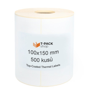 Termoetiketa TOP 100x150 mm povlakovaná s perforací 500 ks dutinka 25 mm