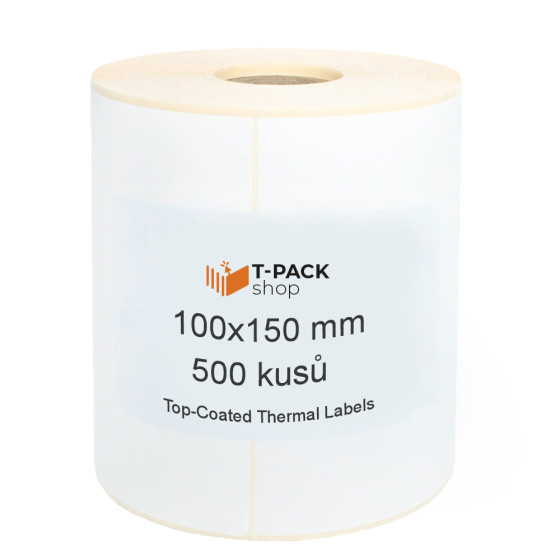 Termoetiketa TOP 100x150 mm povlakovaná s perforací 500 ks dutinka 25 mm Termoetiketa TOP 100x150 mm povlakovaná s perforací 500 ks dutinka 25 mm