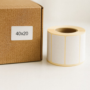Termoetikety 40x20 mm bilé, návin 2000ks, dutinka kotoučku 40mm