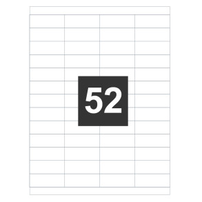 Samolepící etikety A4 52,5x21,2mm 5200ks