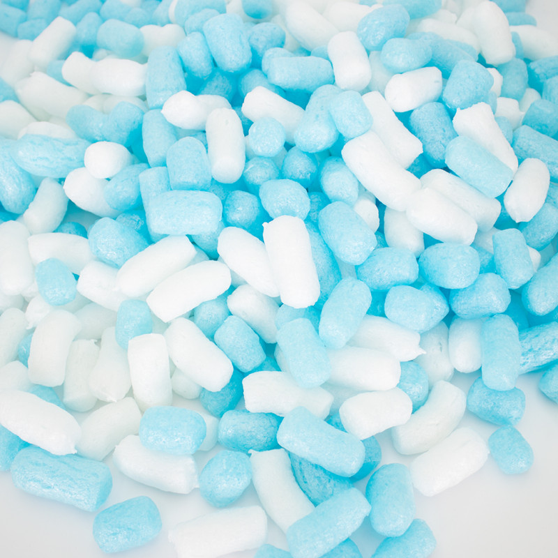 Fixační výplňová tělíska Pack Chips BIO, 200 litrů, v krabici - Arktická Modř