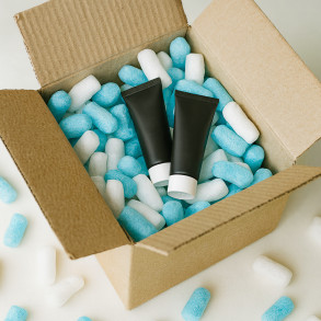 Fixační výplňová tělíska Pack Chips BIO, 200 litrů, v krabici - Arktická Modř