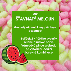 Fixační výplňová tělíska Pack Chips BIO, 200 litrů, v krabici - Šťavnatý meloun