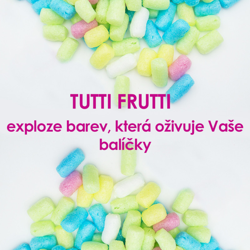 Fixační výplňová tělíska Pack Chips BIO, 500 litrů, v krabici - Tutti Frutti