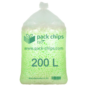 Fixační výplňová tělíska Pack Chips BIO, 200 litrů, zelená